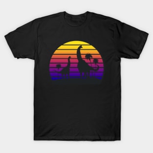 Synthwave Dinosaur - Brachiosaurus T-Shirt